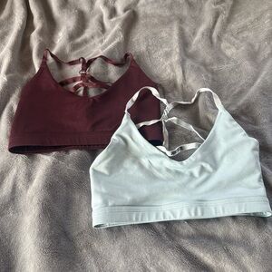 Women's Nike Sports Bra Bundle - Burgundy and Light Blue